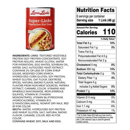 Loma Linda - Plant-Based Meats (Super Links (15 oz.), 3 Pack)