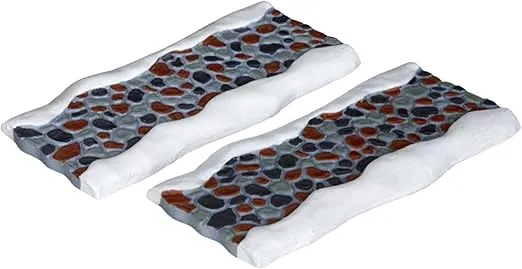 Lemax 34644 STONE ROAD STRAIGHT Set of 2 Christmas Village Accessory S O G Scale