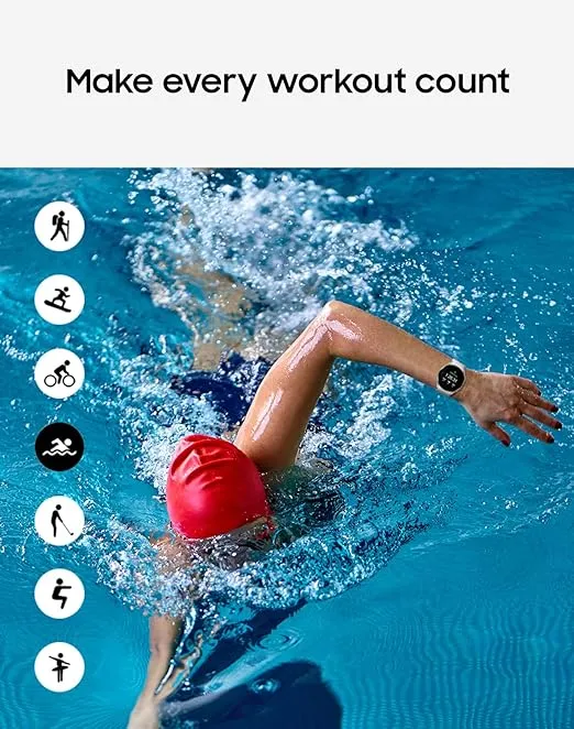 SAMSUNG Galaxy Watch 4 40mm Smartwatch with ECG Monitor Tracker for Health, Fitness, Running, Sleep Cycles, GPS Fall Detection, LTE, US Version, Silver