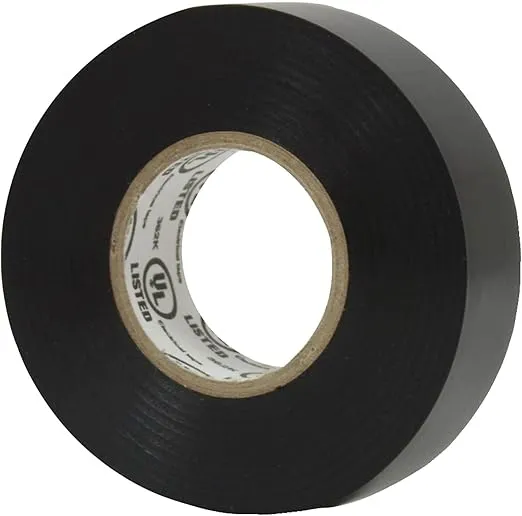 Power Gear, Black, PowerGear Electrical Tape, 60 Ft Long Roll, 3/4 Inch Wide, Indoor Rated, UL Listed, 18160, Feet