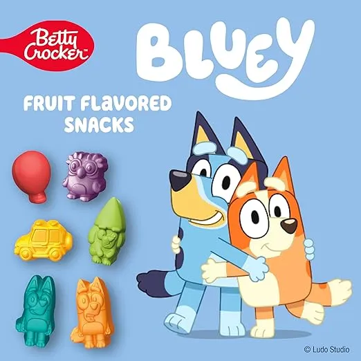 Bluey Fruit Flavored Snacks, Treat Pouches, Gluten Free Snack, Value Pack, Stocking Stuffer, 22 Ct, 17.6 oz