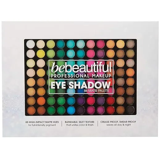 ForPro Professional Collection Bebeautiful Professional Makeup Eyeshadow with Applicators, 88-Color Palette, Matte