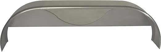 Tandem Round Steel Fender with Teardrop - fits Tandem 14in. Tires, 66in.L x 9in.W x 19in.H