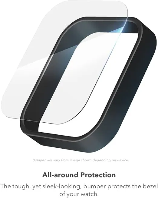 ZAGG InvisibleShield Glass Elite 360 for Apple Watch Series 7 & Series 8, Watch Size: 45mm Face, Integrated Bumper and Screen Protector for 360-degree protection – Advanced clarity