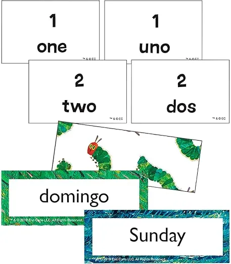 World of Eric Carle | The Very Hungry Caterpillar Learning Cards | English and Spanish, 67ct