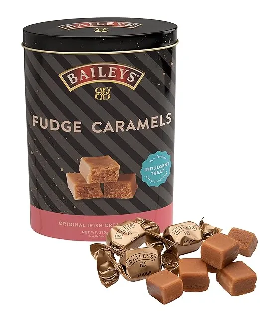 Gardiners of Scotland Baileys Irish Cream Fudge Caramels, 8.8oz Tin