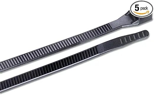 Gardner Bender 46-310UVBM Nylon Doublelock Cable Tie, 11 in., 75 lb Tensile Strength, Wire Tie / Industrial / Outdoor & Household Use, Zip Tie, 1,000 Pk., UV Resistant Black