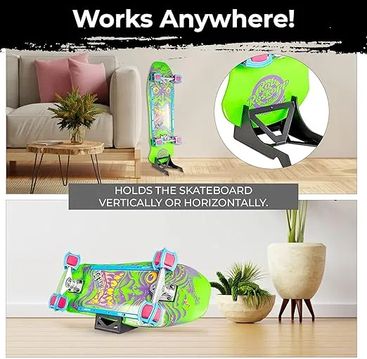 Origami Skateboard Stand- A Skate Board Holder by Skater Trainers - Store and Display - Keep Boards Off The Wall - A Great Rack Display for That Made in The USA - Parents Love These