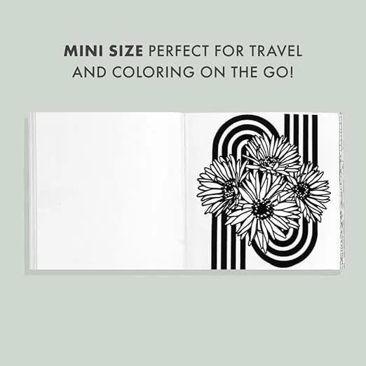 Heyday (Mini): A Retro Flower Design Coloring Book (Stocking Stuffers)