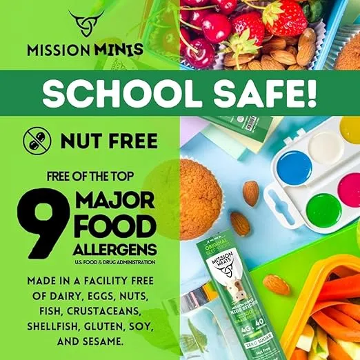 Mission Meats Kids Mini Beef Sticks – 100% Grass Fed Beef Sticks, Toddler Snacks, Healthy Snacks for Kids, Kids Meat Sticks, Paleo, Nut Free, Gluten Free Snacks, Non-GMO, 0.5oz, 24 Count (Pack of 1)