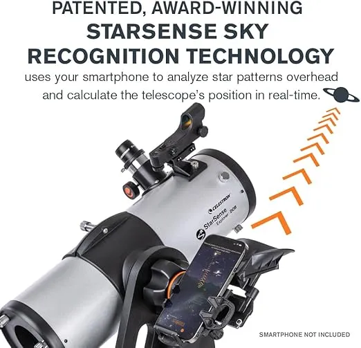 Celestron – StarSense Explorer 114mm Tabletop Dobsonian Smartphone App-Enabled Telescope – Works with StarSense App to Help You Find Nebulae, Planets & More – iPhone/Android Compatible