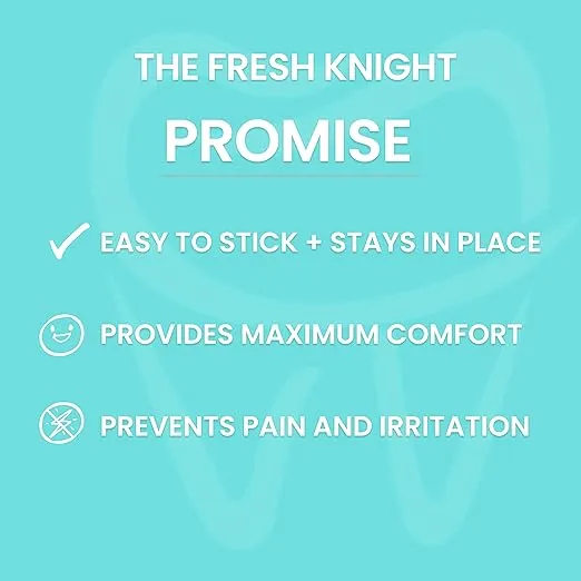 Braces Wax,10 Pack. Dental Wax for Braces & Aligners, Unscented & Flavorless - 50 Premium Orthodontic Strips. White Cases. Includes storage case. Food Grade ortho brace wax. Fresh Knight. (White)