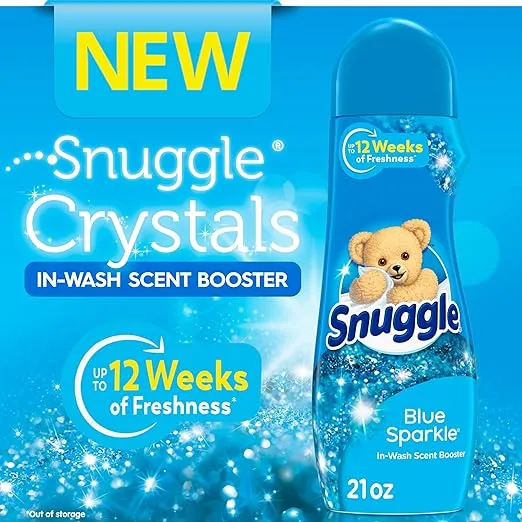 Snuggle In Wash Scent Booster, Blue Sparkle, 21 Ounce (Pack of 4)