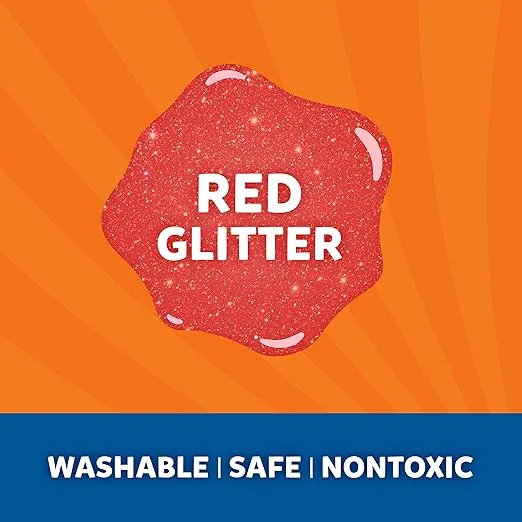 Elmer's 2022912 Liquid Glitter Glue, Washable, Red, 6 Ounces, 1 Count