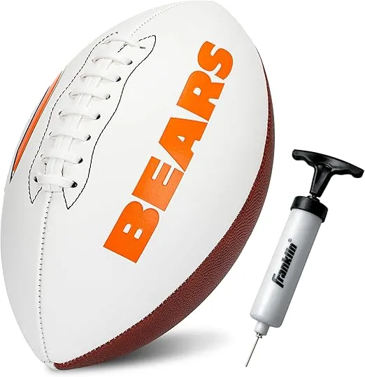 Franklin Sports NFL Autograph Football - Official Size White Panel Souvenir Football for Autographs + Signatures - NFL Team Fan Shop Memorabilia Football for Display