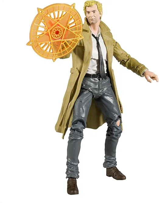 McFarlane Toys - DC Direct 7IN Figure with Comic - Black ADAM WV1 - John Constantine, Multicolor