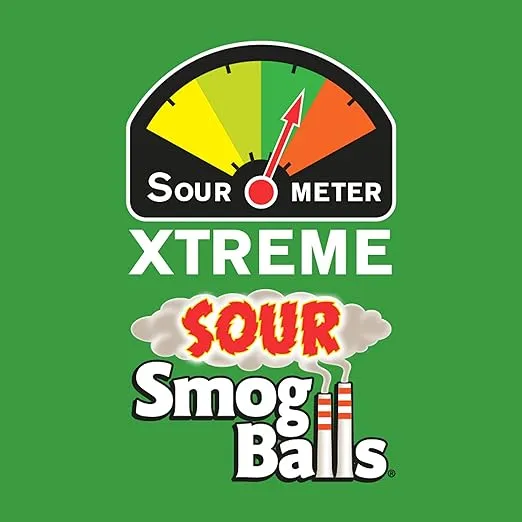 TOXIC WASTE | 1 LB Bag of Sour Smog Balls | Deliciously Hard Candy with a Chewy Sour Center - 6 Flavors: Lime, Cherry, Strawberry, Lemon, Blue Raspberry, and Grape