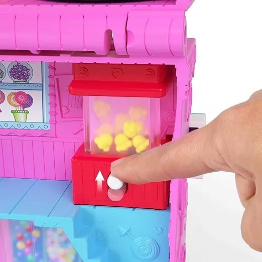 Polly Pocket Pollyville Sweet Store Dolls and Playset, Mini Toys with 2 Micro Dolls and 3 Accessories, HNB03