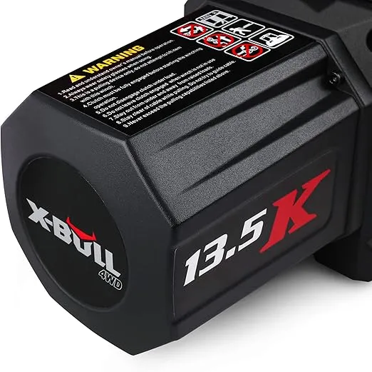 X-BULL Winch 13500 lb. Load Capacity Electric Winch Kit 12V Synthetic Rope