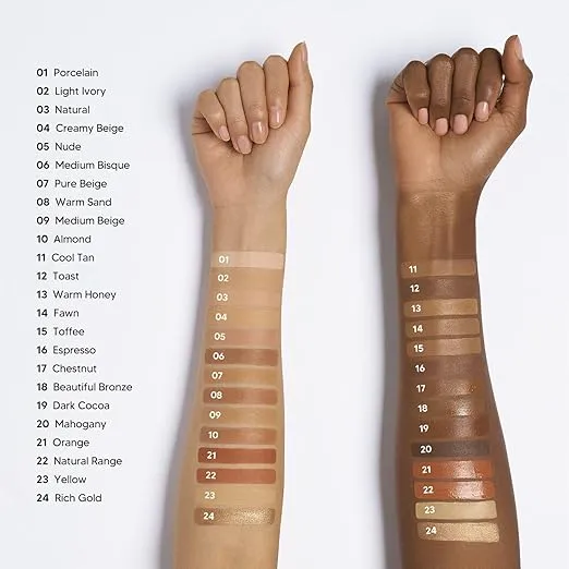 Ruby Kisses HD Concealer & Foundation Flawless Full Cover Brush Face Makeup (Creamy Beige)