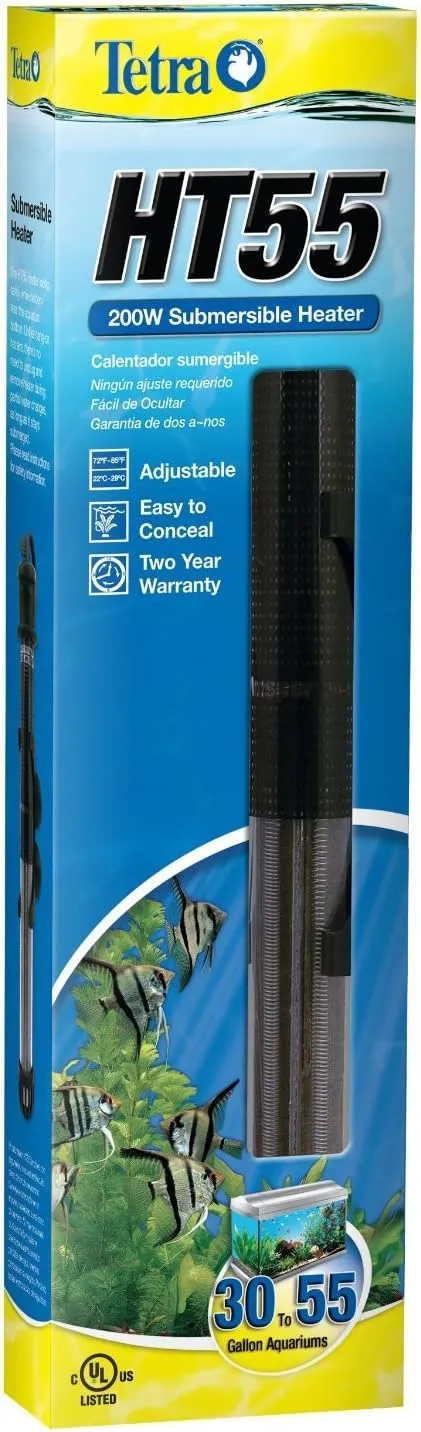 Tetra 26454 Heater 55 Submersible Heater, 200-Watt