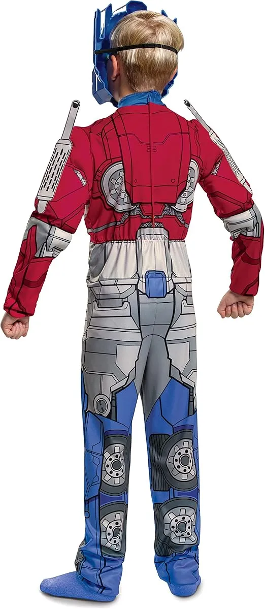 Optimus Prime Costume, Muscle Transformer Costumes for Boys, Padded Character Jumpsuit, Kids