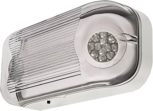 LFI Lights | Wet/Outdoor Location Rated Emergency Light | Two LED Adjustable Round Heads | Hardwired with Battery Backup | UL Listed |