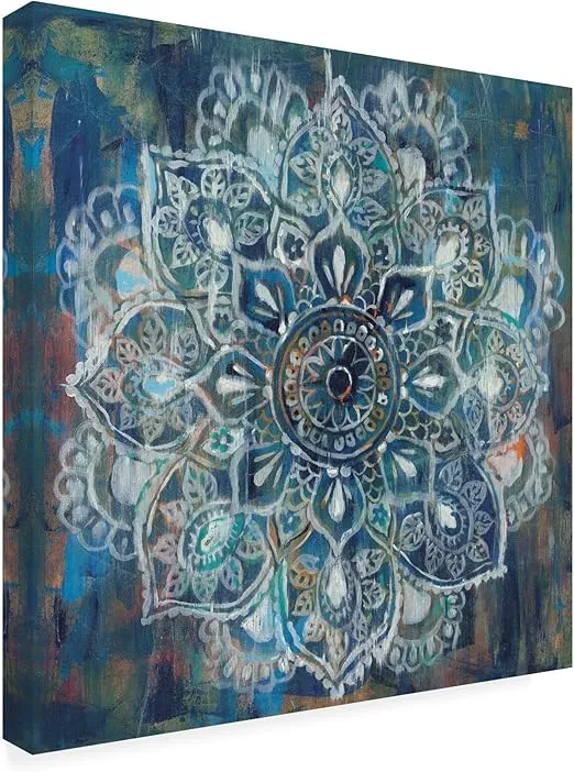 Trademark Fine Art, 24x24 Mandala in Blue II by Danhui NAI