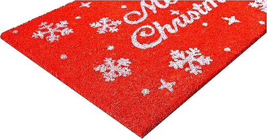 Calloway Mills AZ101972436 Christmas Snowflakes Doormat, 24" x 36", Red/White